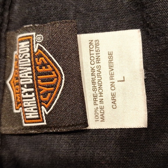 Z women's Harley Davidson black short sleeve regular size t-shirt L - Picture 5 of 5